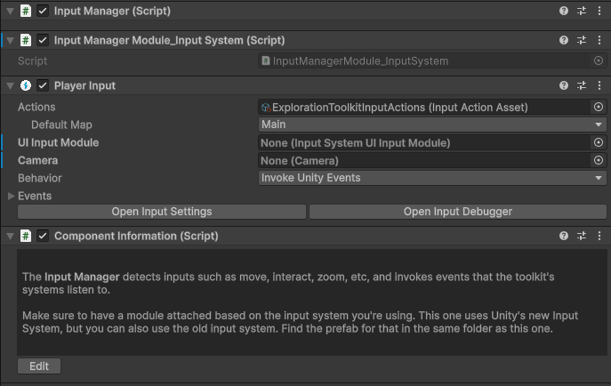 input manager prefab in scene